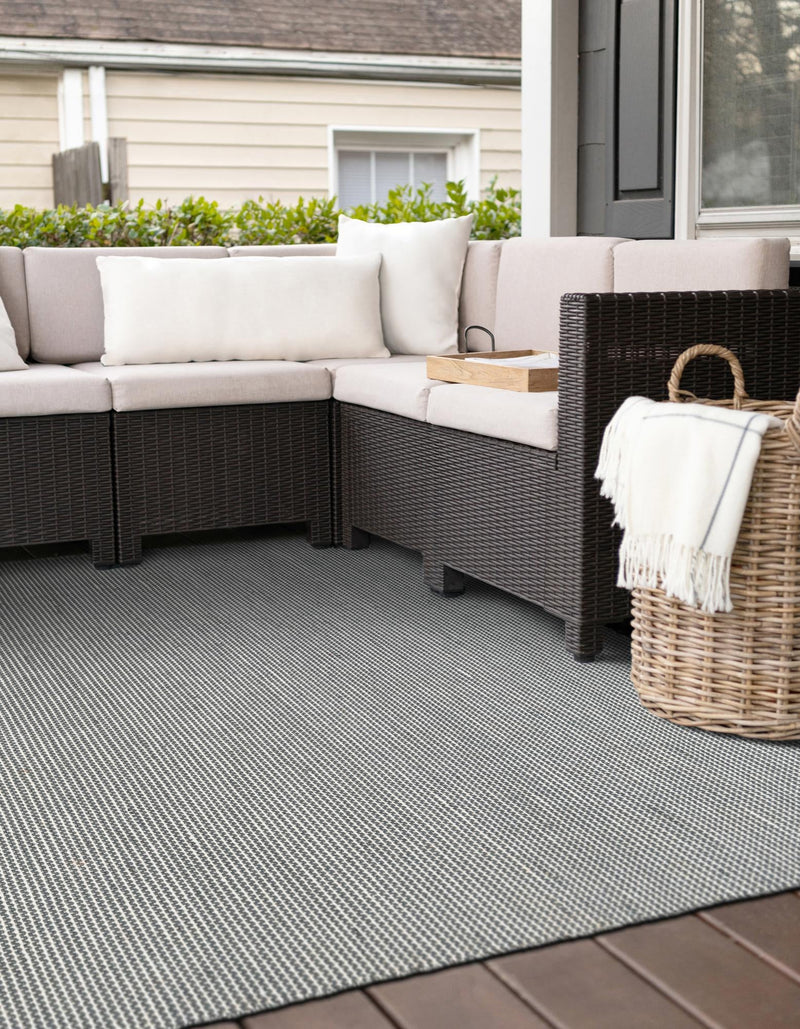 Jill Zarin Malibu Sands Outdoor Collection Area Rug - Pebble (Silver Stars) Square Silver Stars lifestyle 17