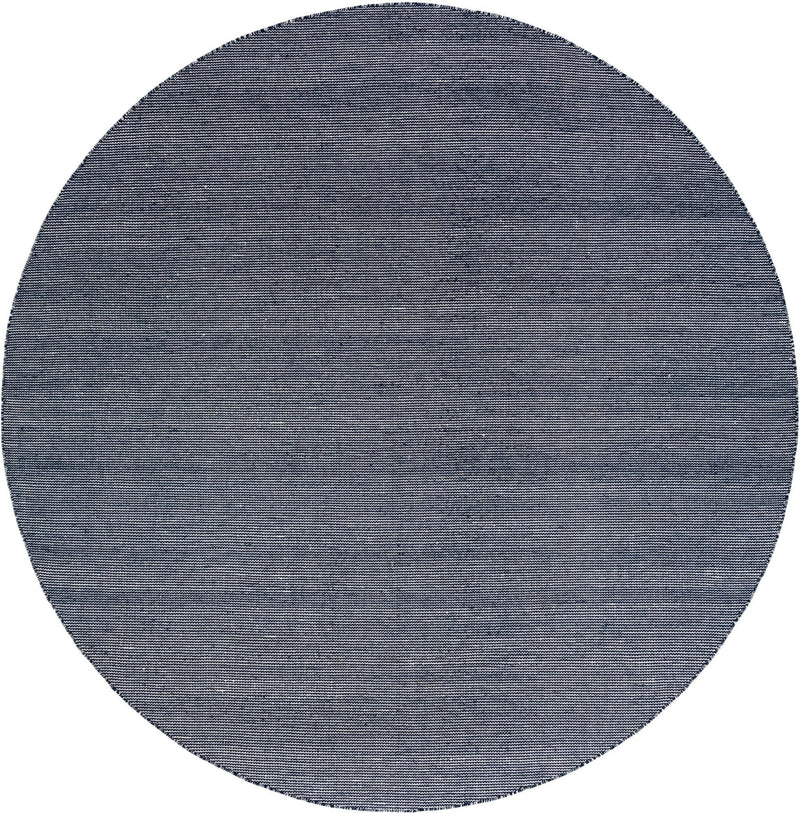 Jill Zarin Malibu Sands Outdoor Collection Area Rug - Pebble (Navy Sky) Round Navy Sky lifestyle 8