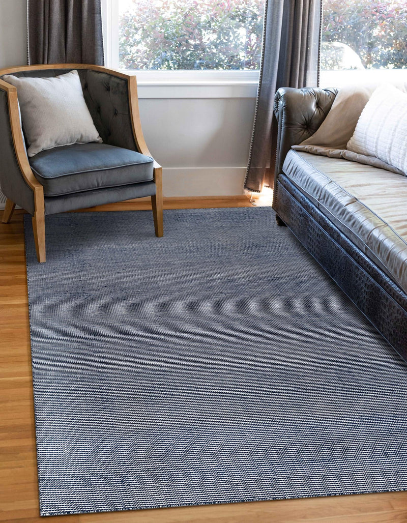 Jill Zarin Malibu Sands Outdoor Collection Area Rug - Pebble (Navy Sky) Rectangle Navy Sky lifestyle 2
