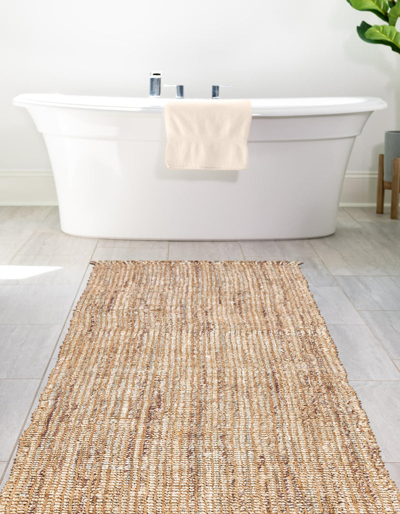 Savannah Jute Collection Area Rug - Tahoe Runner Natural lifestyle 28