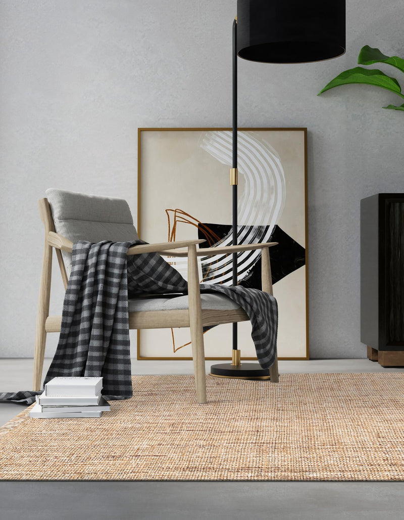 Savannah Jute Collection Area Rug - Tahoe Rectangle Natural lifestyle 2