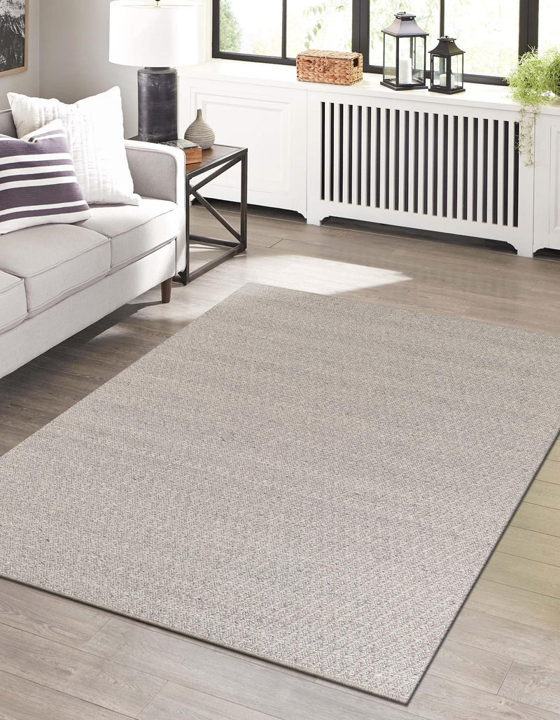 Cobbled Wool Collection Area Rug - Cobbles Rectangle Gray Main