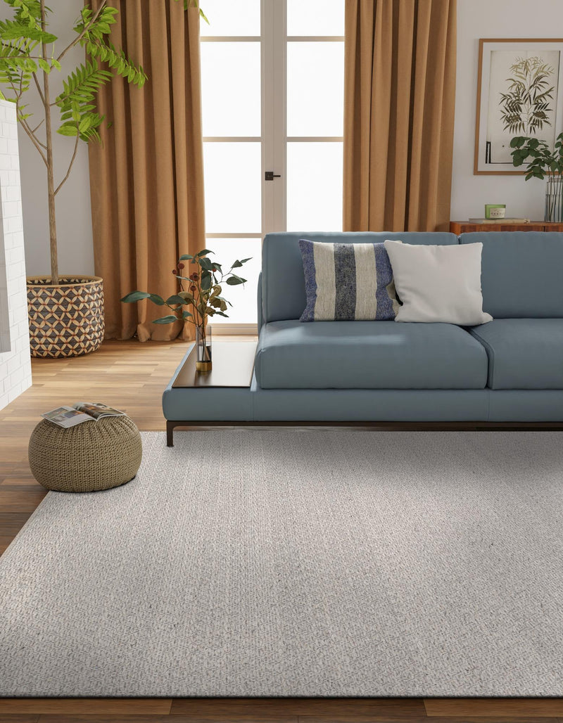 Cobbled Wool Collection Area Rug - Cobbles Rectangle Gray lifestyle 13