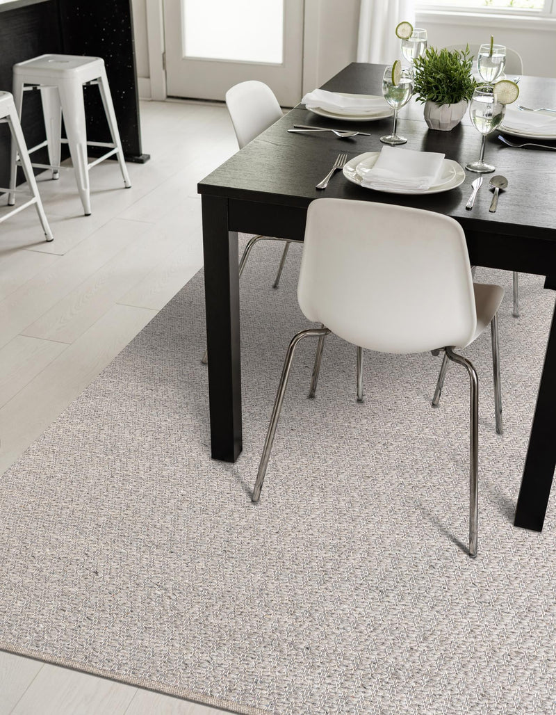 Cobbled Wool Collection Area Rug - Cobbles Rectangle Gray lifestyle 28