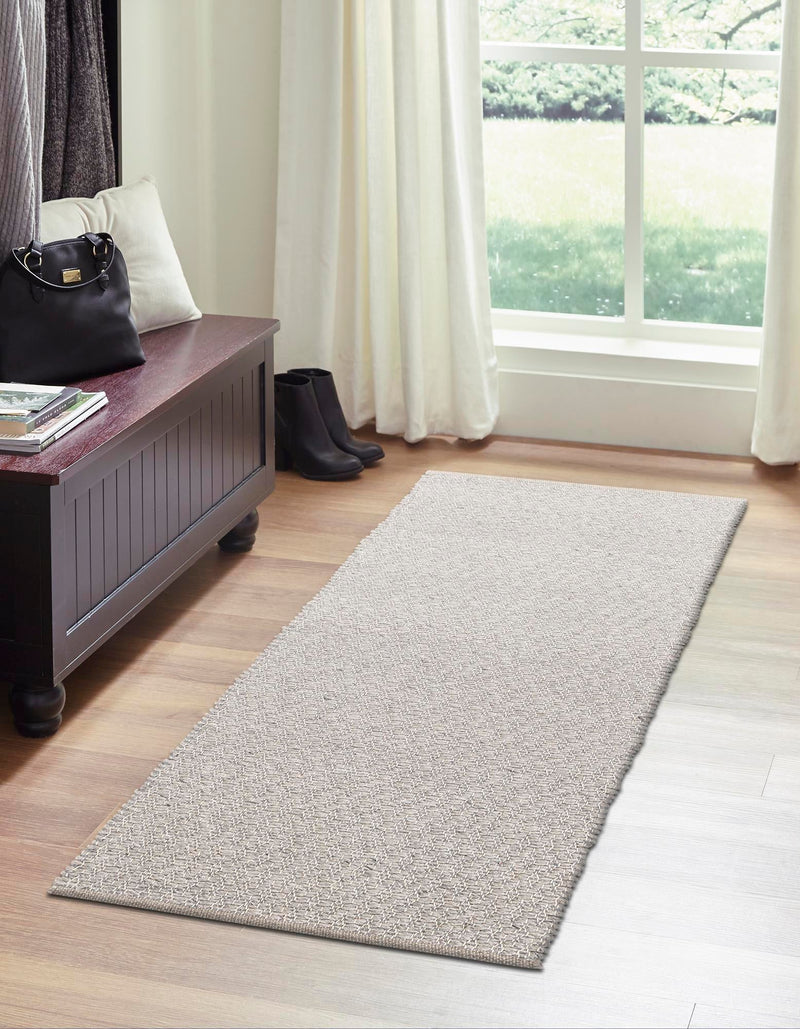 Cobbled Wool Collection Area Rug - Cobbles Runner Gray lifestyle 62