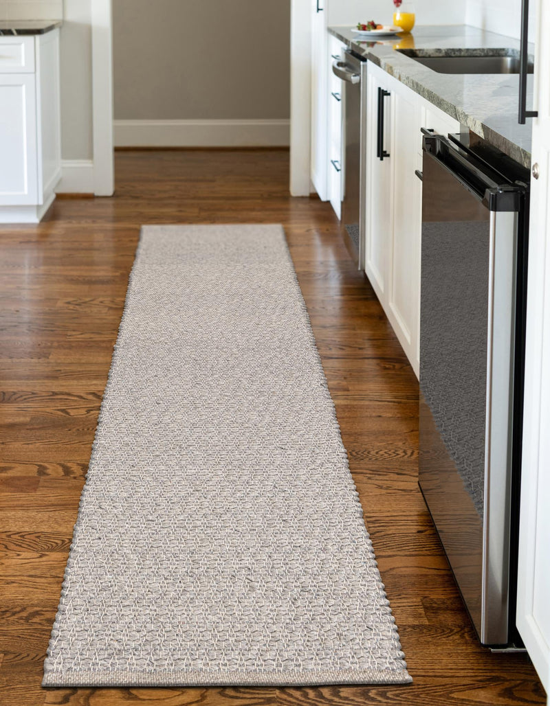 Cobbled Wool Collection Area Rug - Cobbles Runner Gray lifestyle 83