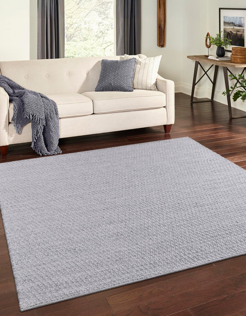Cobbled Wool Collection Area Rug - Cobbles Square Gray lifestyle 68