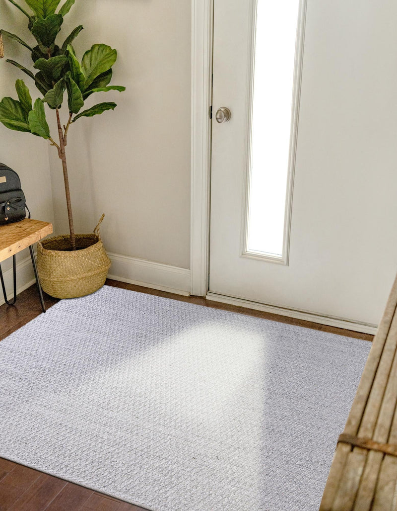 Cobbled Wool Collection Area Rug - Cobbles Square Gray lifestyle 74