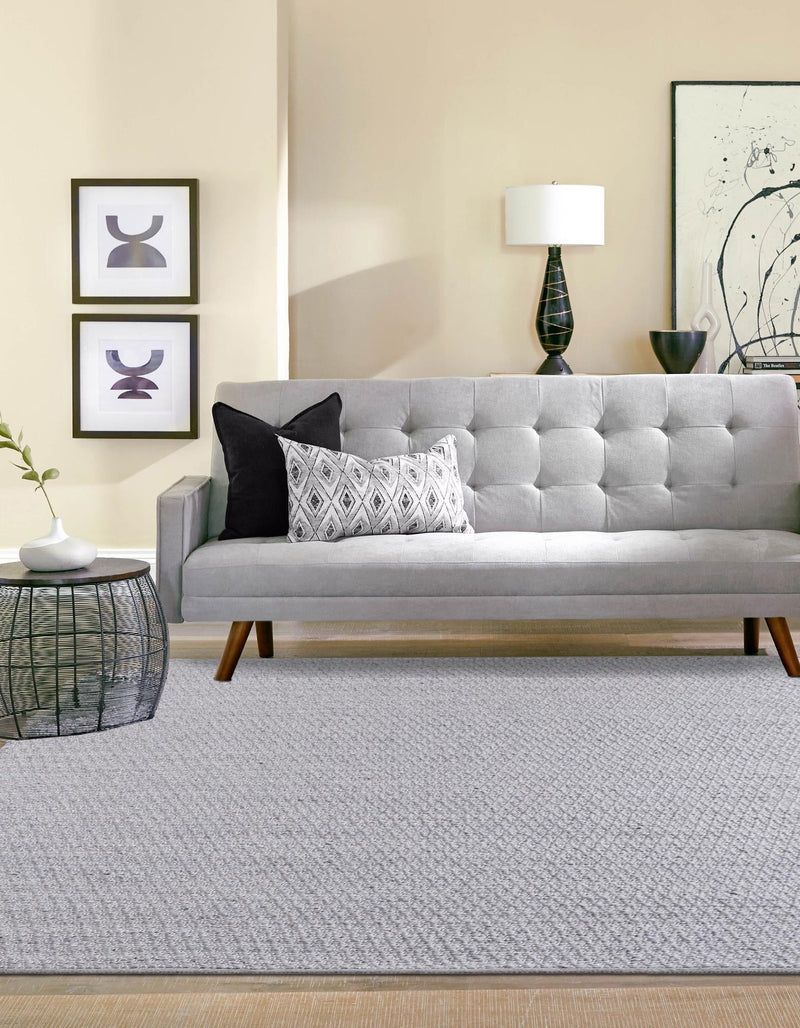 Cobbled Wool Collection Area Rug - Cobbles Square Gray lifestyle 92