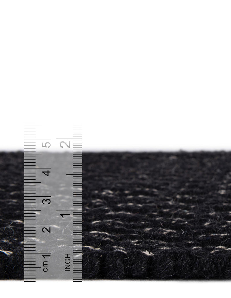 Cobbled Wool Collection Area Rug - Cobbles Rectangle Black lifestyle 32