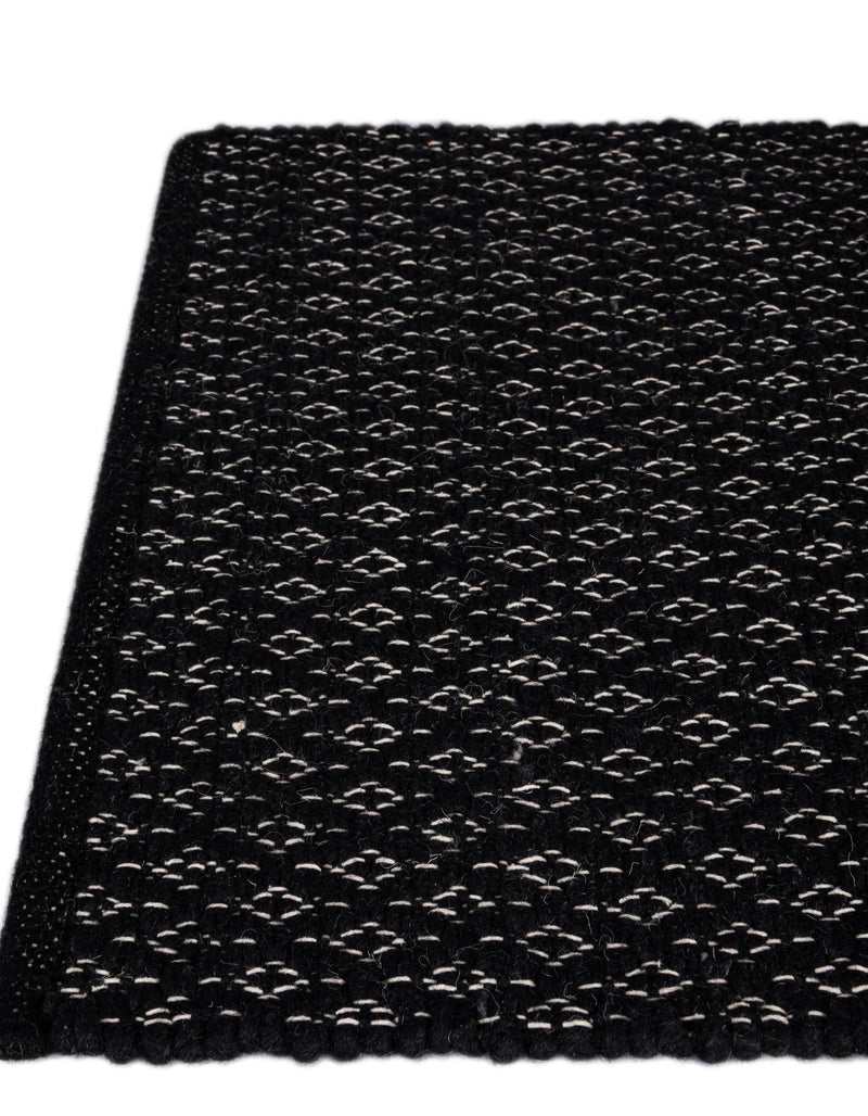 Cobbled Wool Collection Area Rug - Cobbles Rectangle Black lifestyle 38