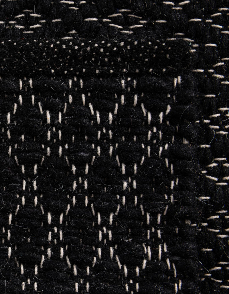 Cobbled Wool Collection Area Rug - Cobbles Rectangle Black lifestyle 44
