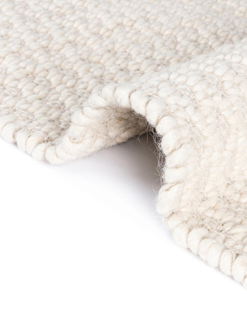 Cobbled Wool Collection Area Rug - Cobbles Rectangle Ivory lifestyle 48