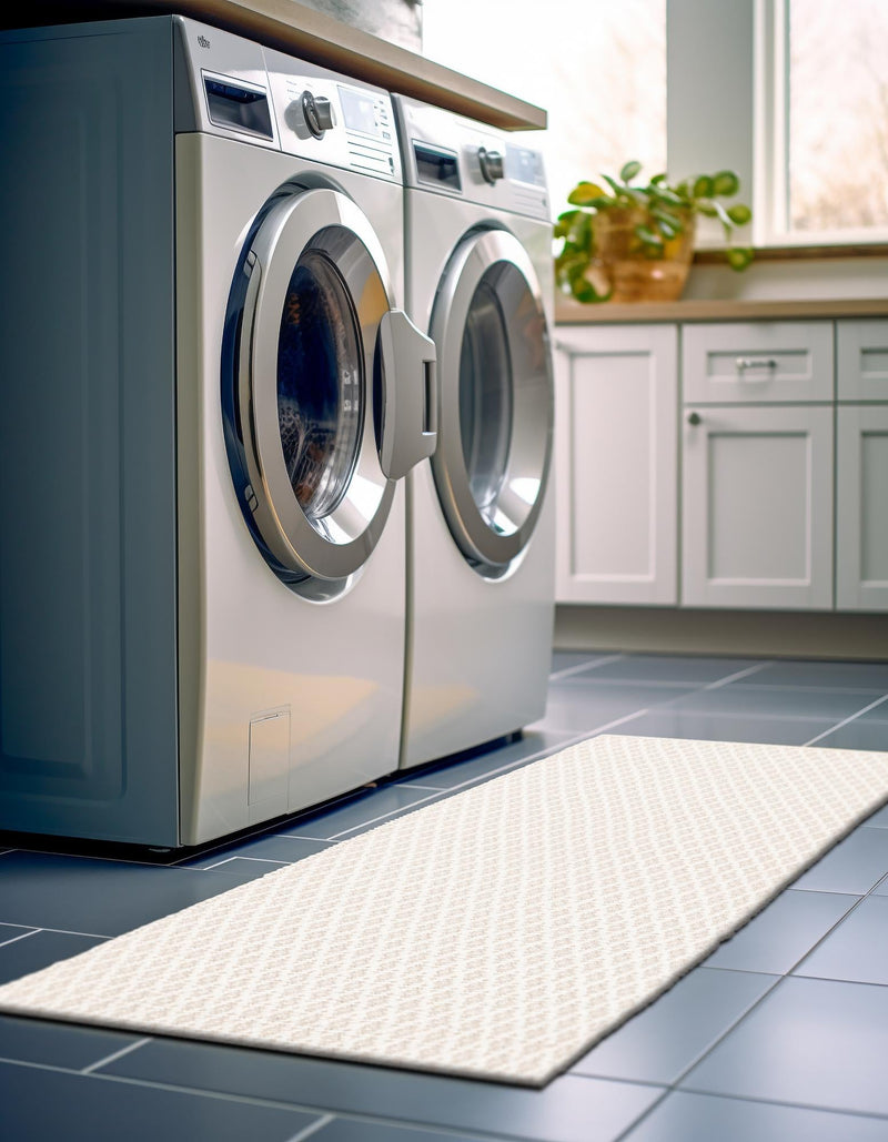 Cobbled Wool Collection Area Rug - Cobbles Runner Ivory lifestyle 88