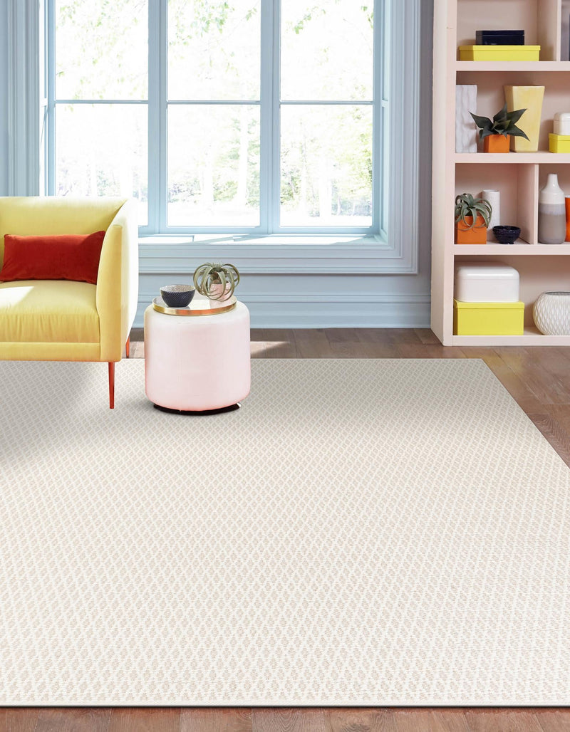 Cobbled Wool Collection Area Rug - Cobbles Square Ivory lifestyle 76
