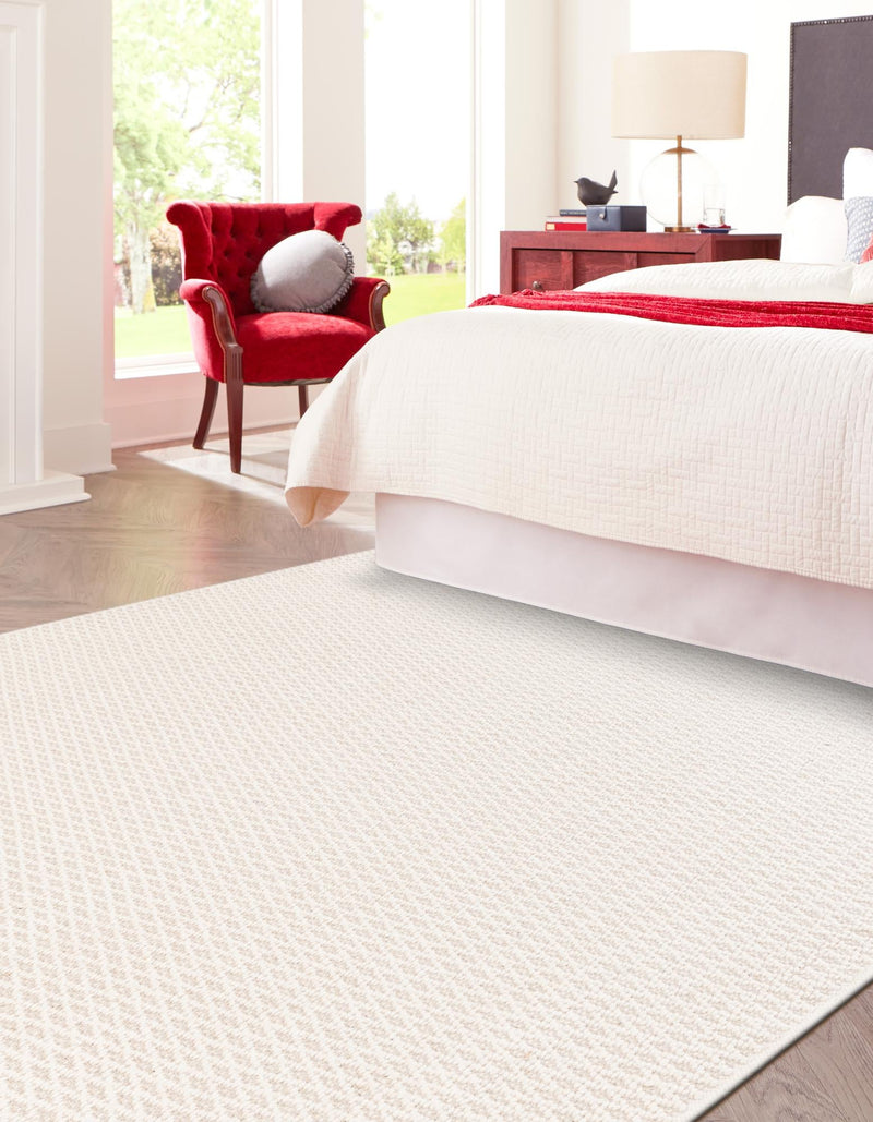 Cobbled Wool Collection Area Rug - Cobbles Square Ivory lifestyle 94