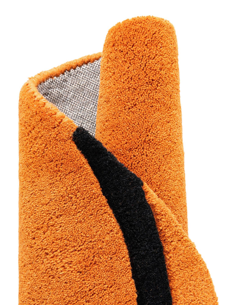 Whimsy Wonders Wool Collection Area Rug - Garden Round Orange lifestyle 18