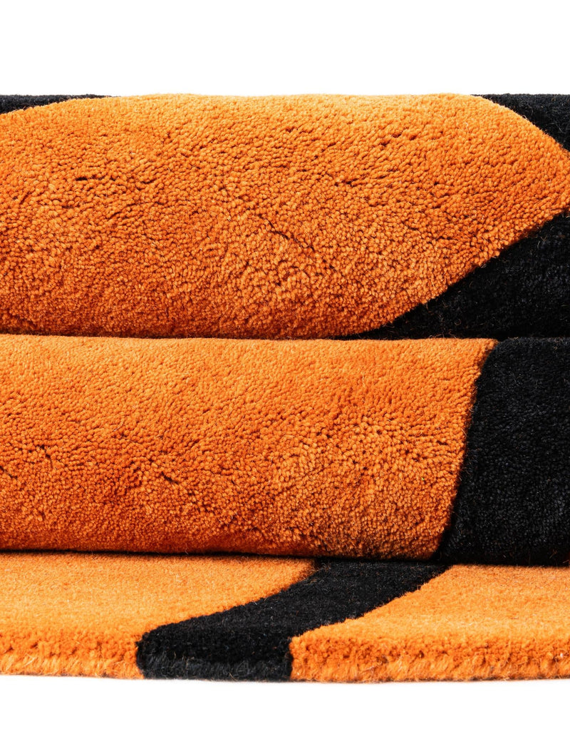 Whimsy Wonders Wool Collection Area Rug - Garden Round Orange lifestyle 20