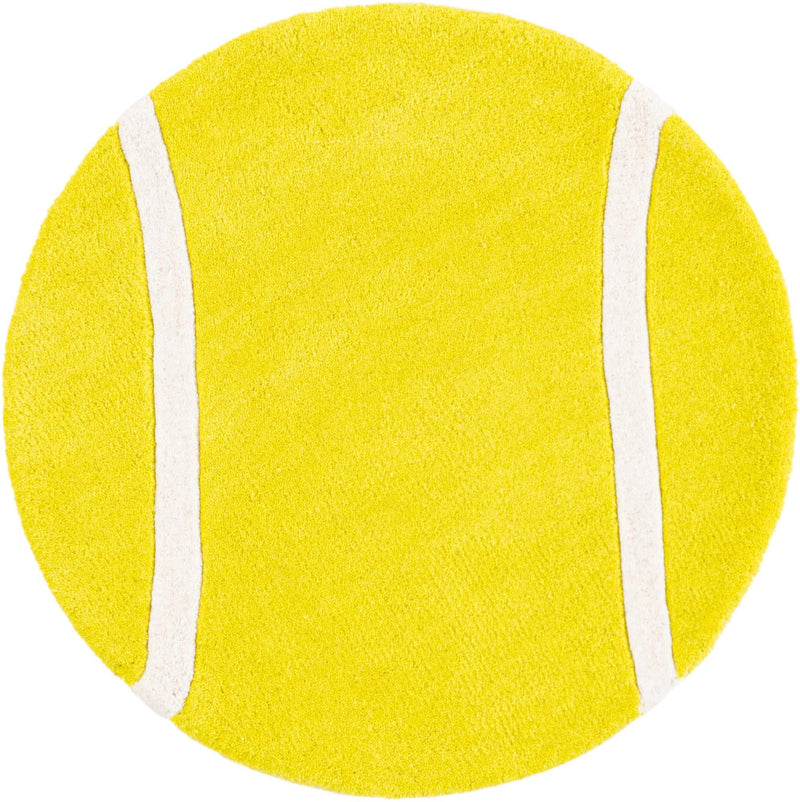 Whimsy Wonders Wool Collection Area Rug - Tundra Round Yellow Main