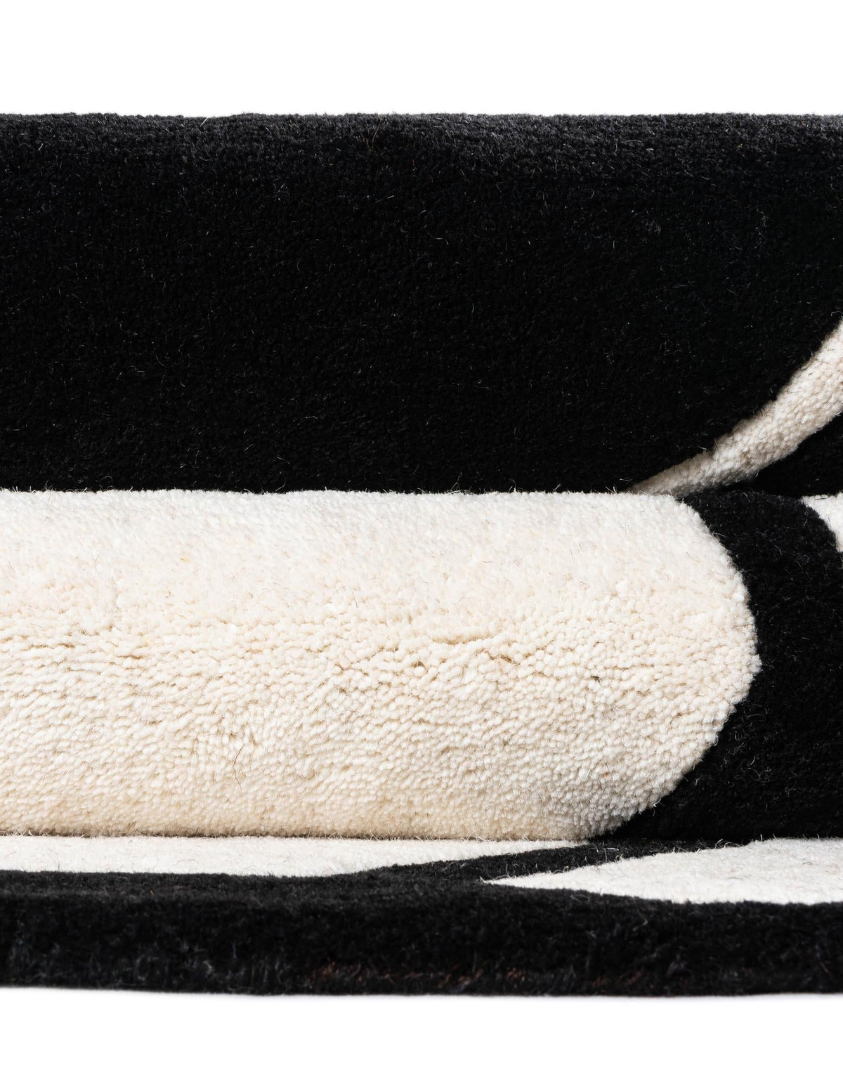 Whimsy Wonders Wool Collection Area Rug - Volcano Round Black and White lifestyle 19