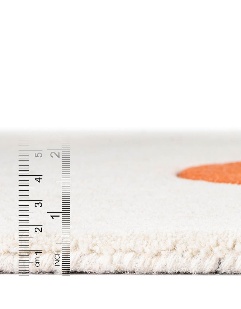 Whimsy Wonders Wool Collection Area Rug - Dune Round White lifestyle 13
