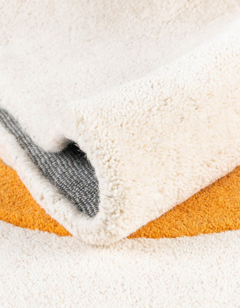 Whimsy Wonders Wool Collection Area Rug - Dune Round White lifestyle 14