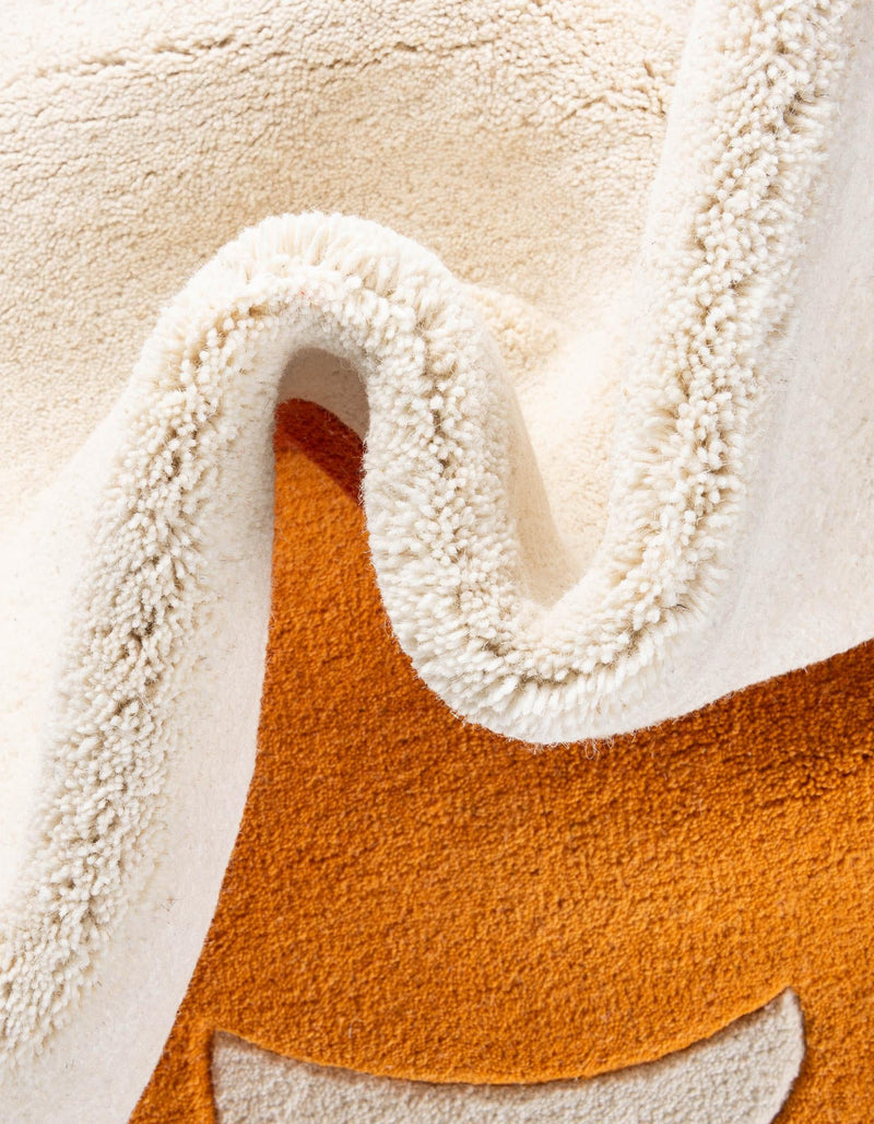 Whimsy Wonders Wool Collection Area Rug - Dune Round White lifestyle 16