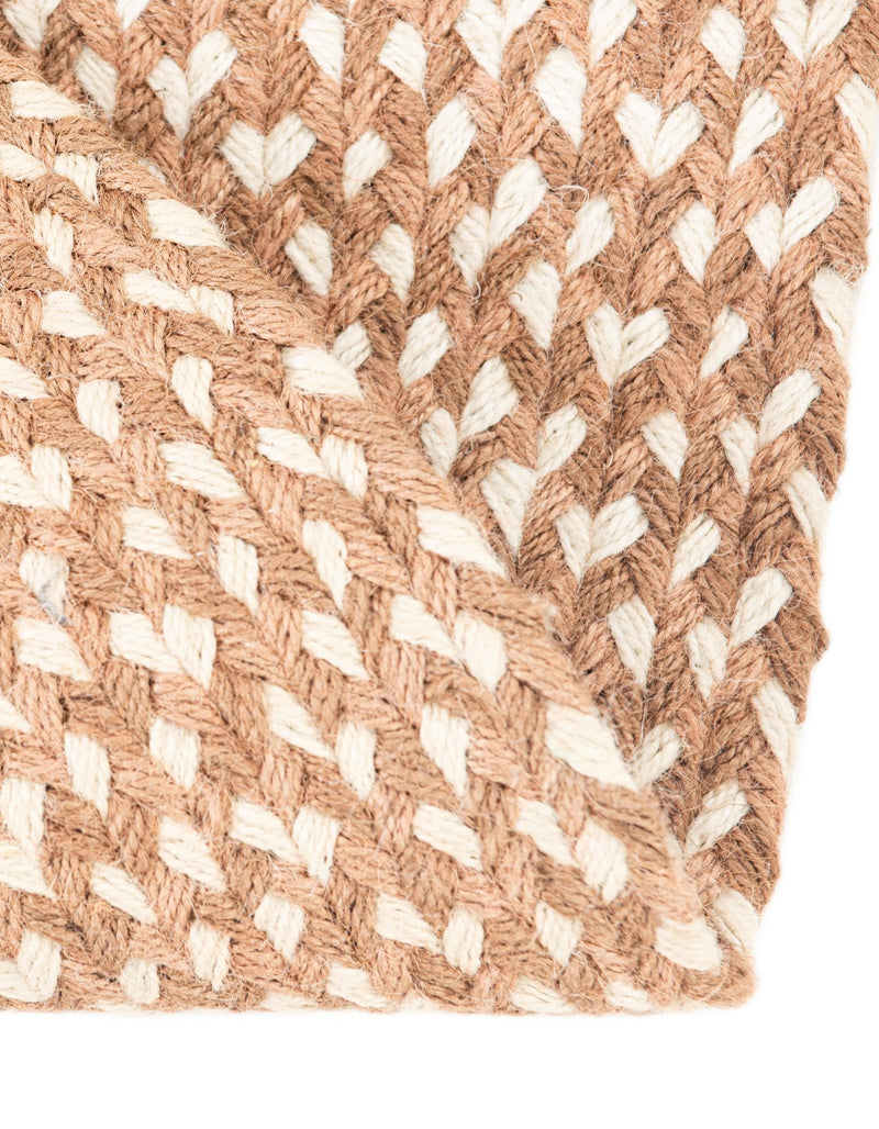 Sustainable Strands Indoor-Outdoor Oasis Collection Area Rug - Sandbar (Light Brown) Round Light Brown lifestyle 26