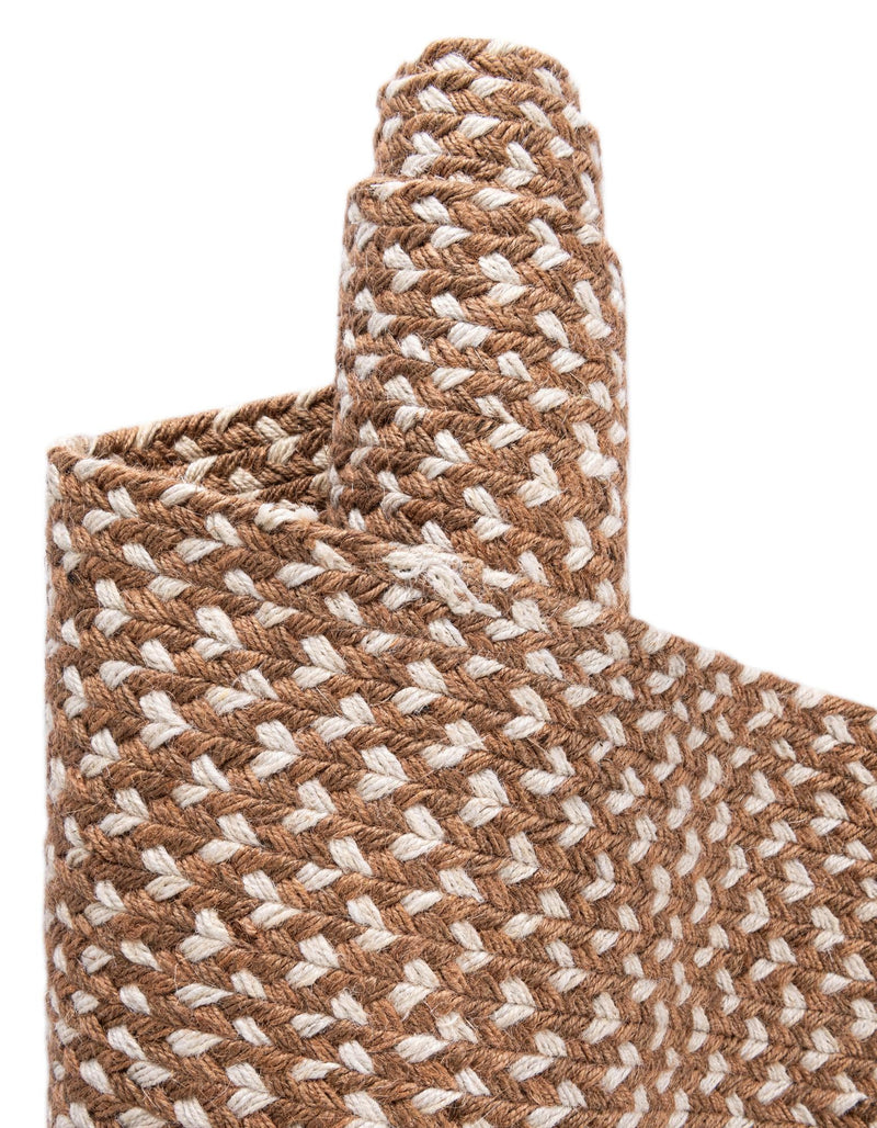 Sustainable Strands Indoor-Outdoor Oasis Collection Area Rug - Sandbar (Light Brown) Round Light Brown lifestyle 35