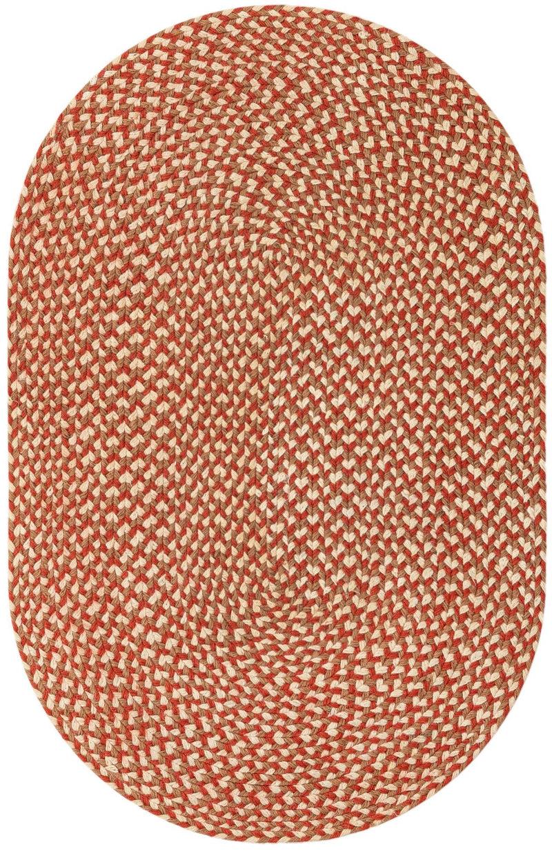 Highland Woven Jute Collection Area Rug - Glenmore (Rust Red) Oval Rust Red lifestyle 13