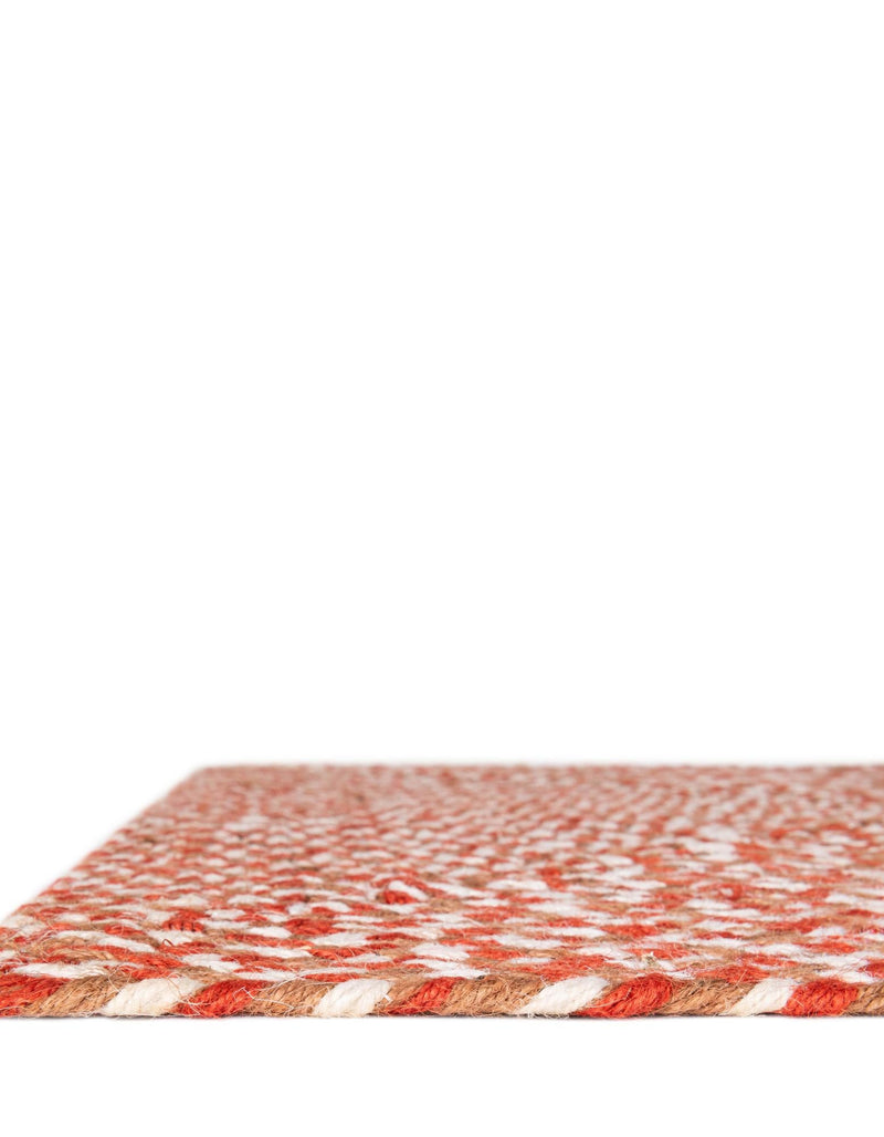Highland Braided Jute Collection Area Rug - Glenmore (Rust Red) Rectangle Rust Red lifestyle 4