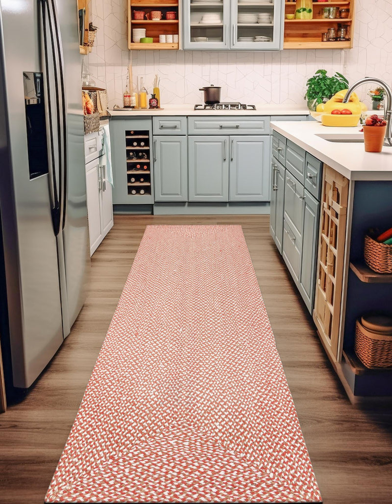 Highland Woven Jute Collection Area Rug - Glenmore (Rust Red) Runner Rust Red lifestyle 18