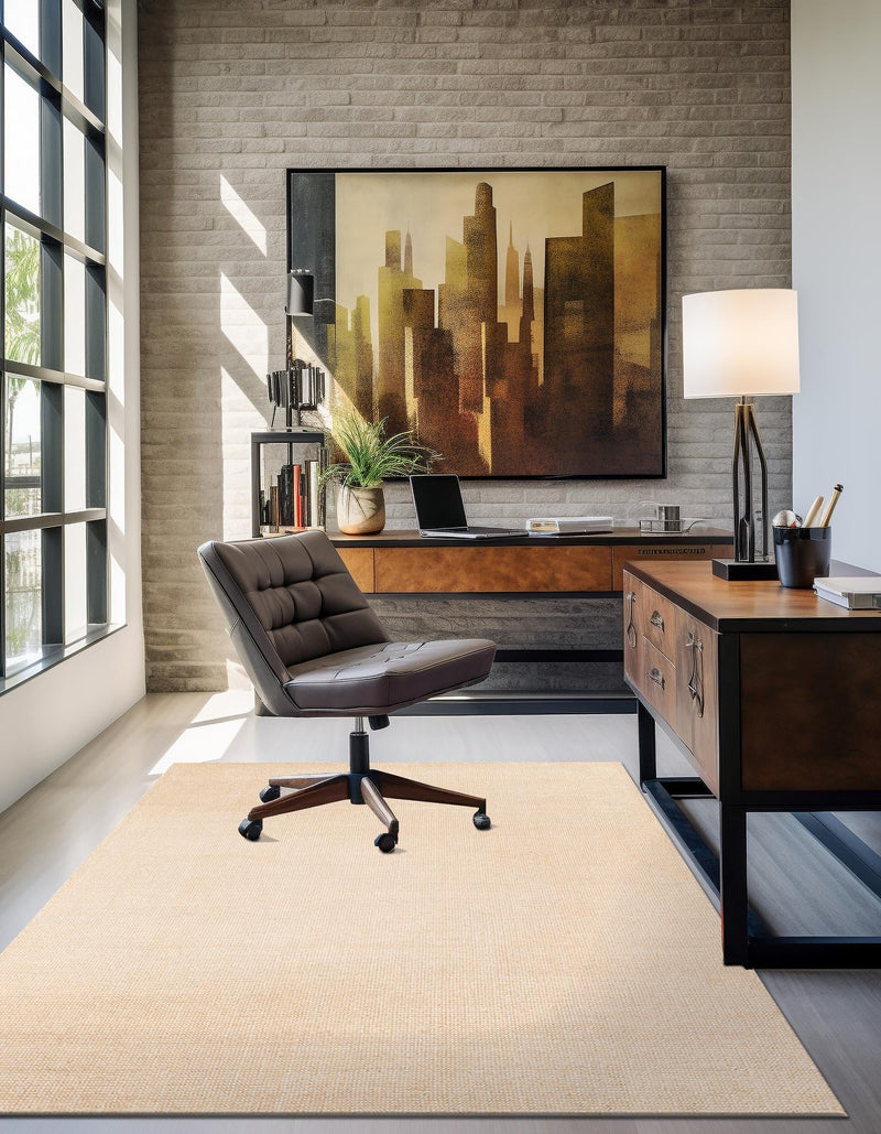 Berkshire Estate Collection Area Rug - Windsor (Oat Beige) Rectangle Oat Beige lifestyle 8