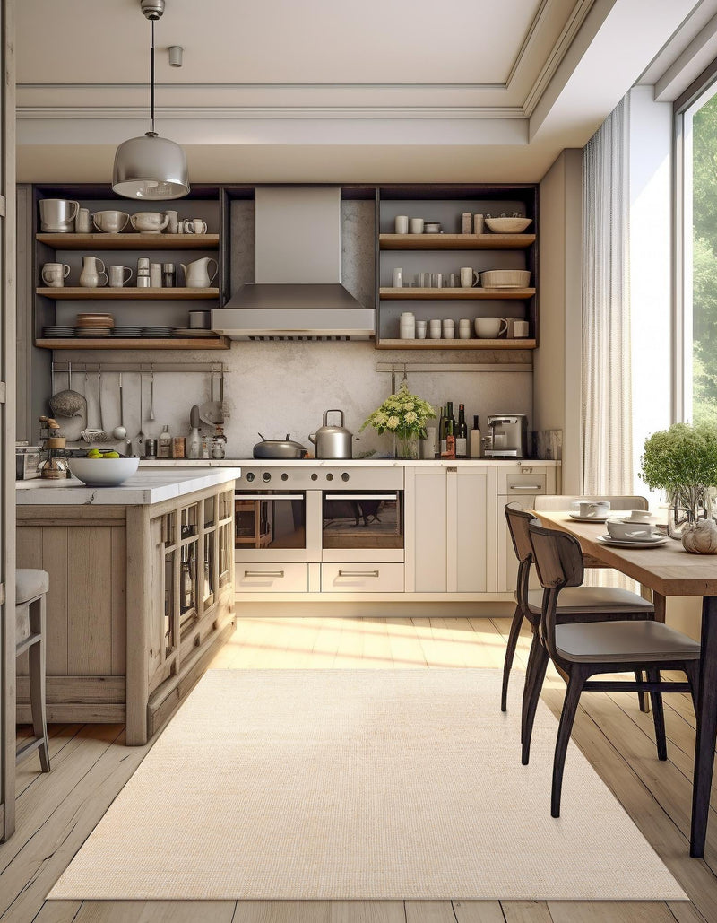 Berkshire Estate Collection Area Rug - Windsor (Oat Beige) Rectangle Oat Beige lifestyle 9