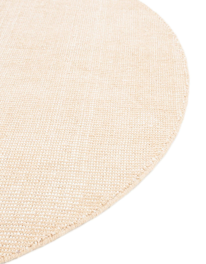 Berkshire Estate Collection Area Rug - Windsor (Oat Beige) Round Oat Beige lifestyle 6