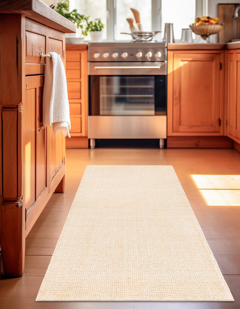 Berkshire Estate Collection Area Rug - Windsor (Oat Beige) Runner Oat Beige lifestyle 18