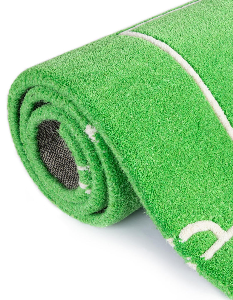 Whimsy Wonders Wool Collection Area Rug - Reef Rectangle Green lifestyle 8