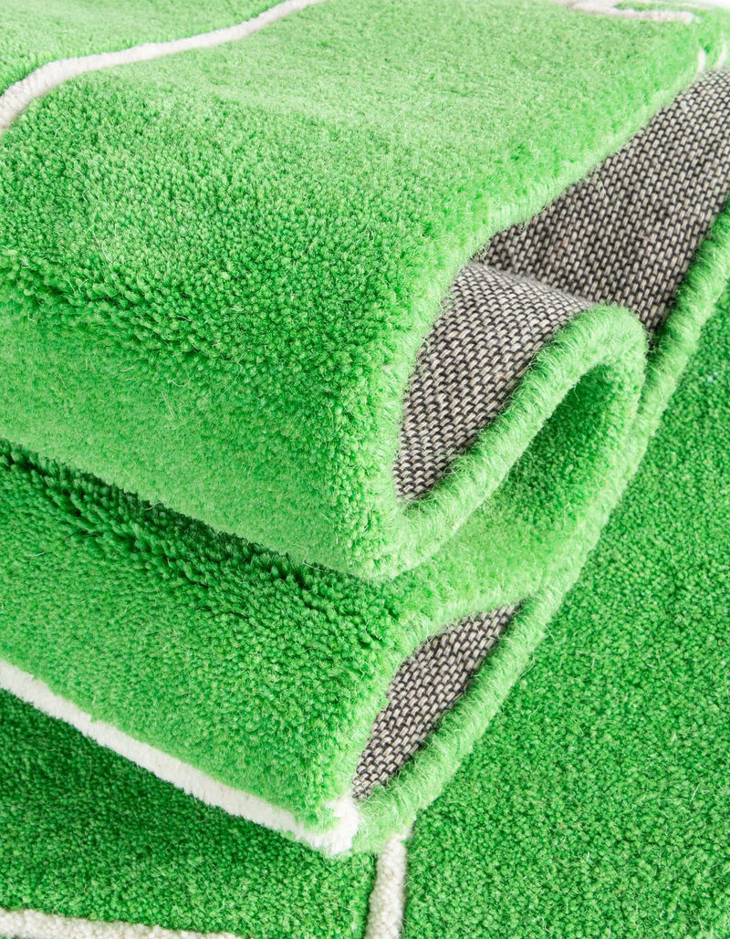 Whimsy Wonders Wool Collection Area Rug - Reef Rectangle Green lifestyle 9
