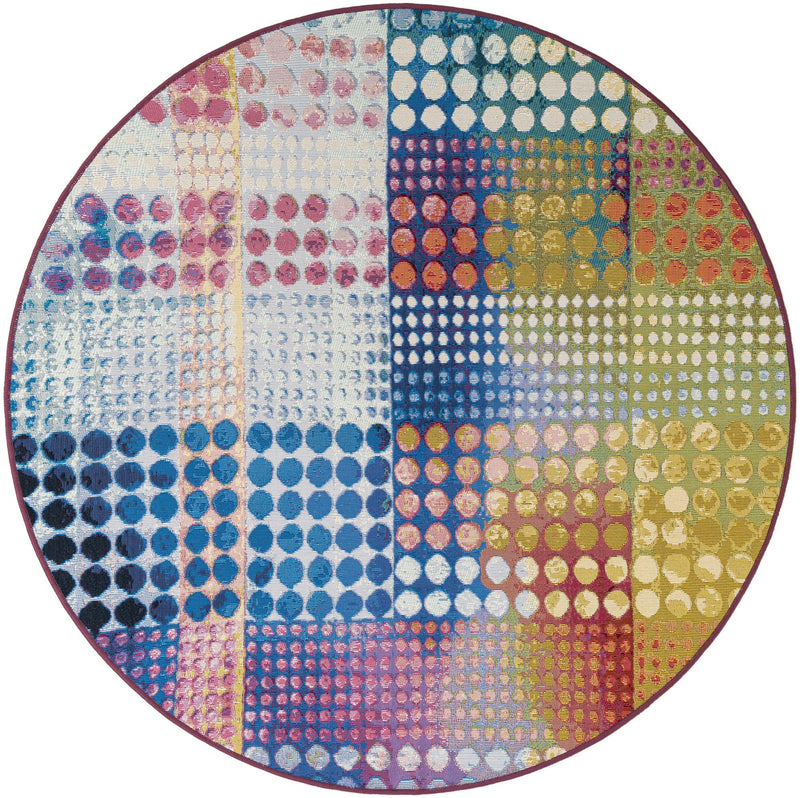 Urban Terrace Collection Area Rug - Atrium Round Multi Main