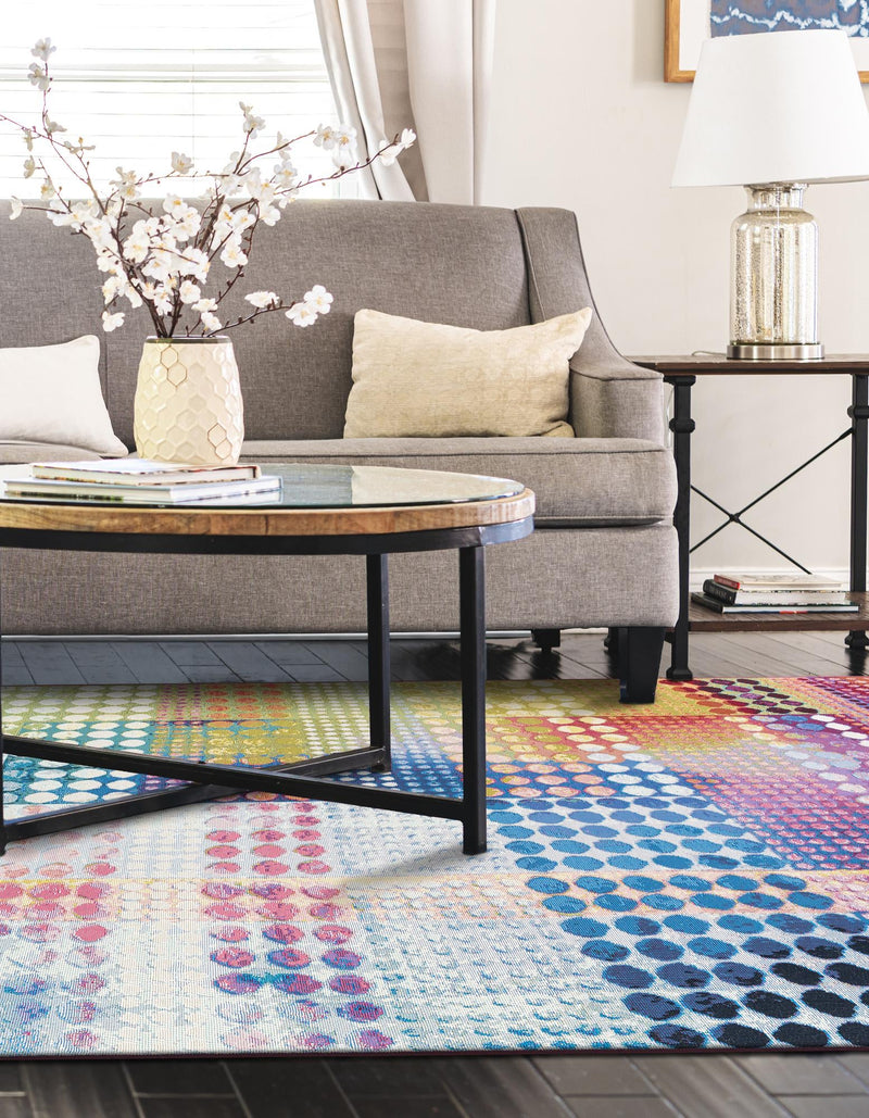 Urban Terrace Collection Area Rug - Atrium Rectangle Multi lifestyle 4