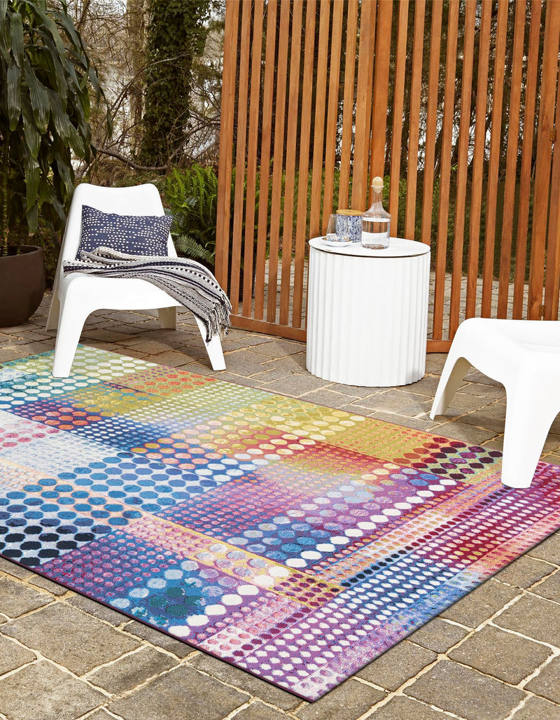 Urban Terrace Collection Area Rug - Atrium Rectangle Multi lifestyle 5