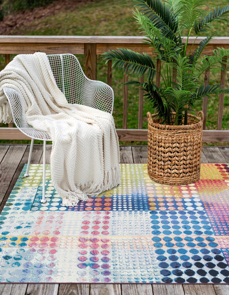Urban Terrace Collection Area Rug - Atrium Rectangle Multi lifestyle 7