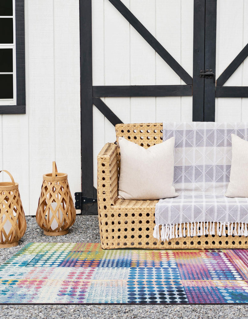 Urban Terrace Collection Area Rug - Atrium Rectangle Multi lifestyle 9