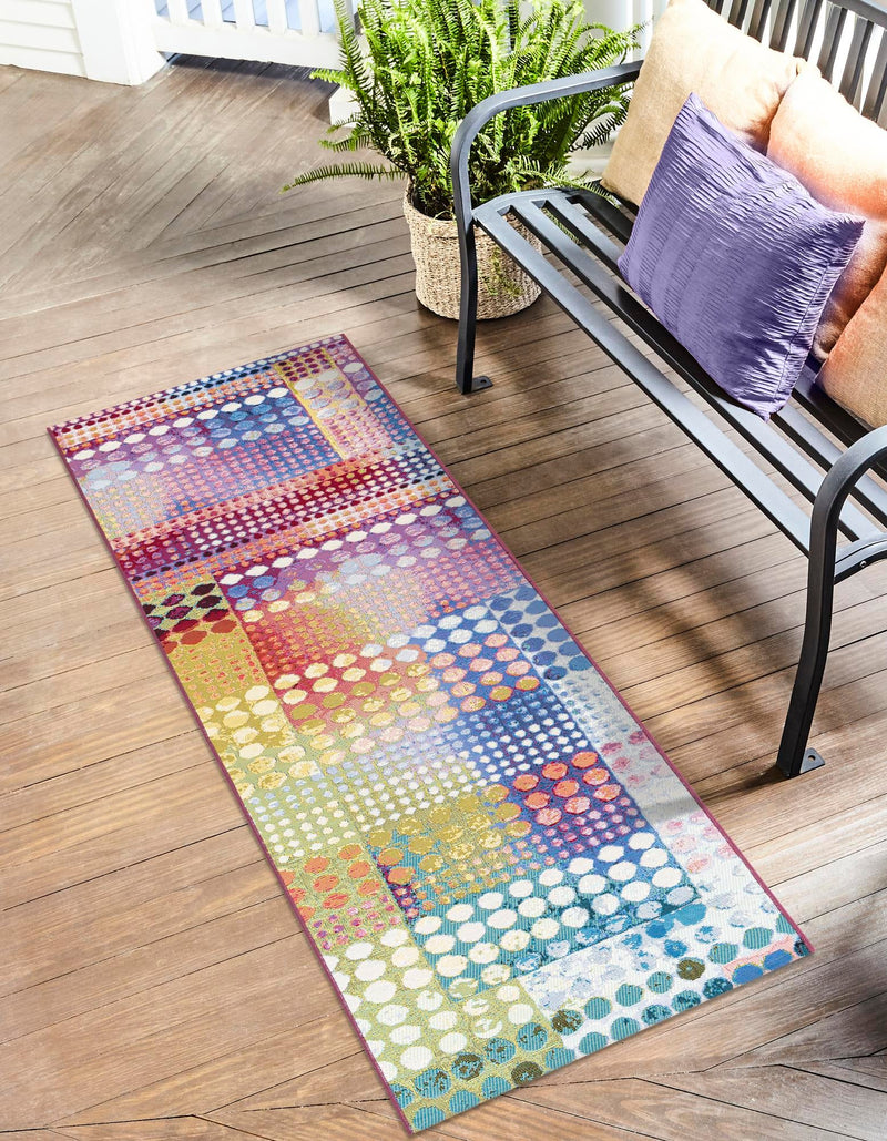 Urban Terrace Collection Area Rug - Atrium Runner Multi lifestyle 15