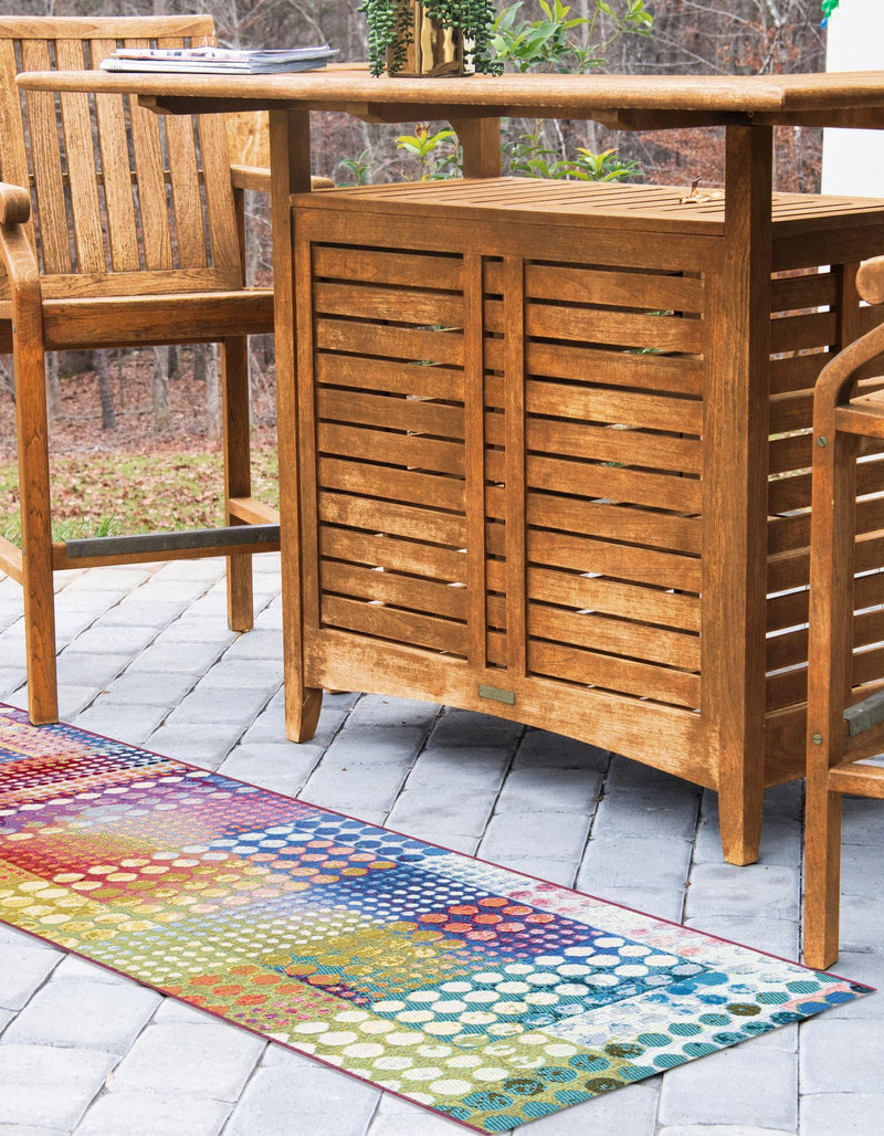 Urban Terrace Collection Area Rug - Atrium Runner Multi lifestyle 18