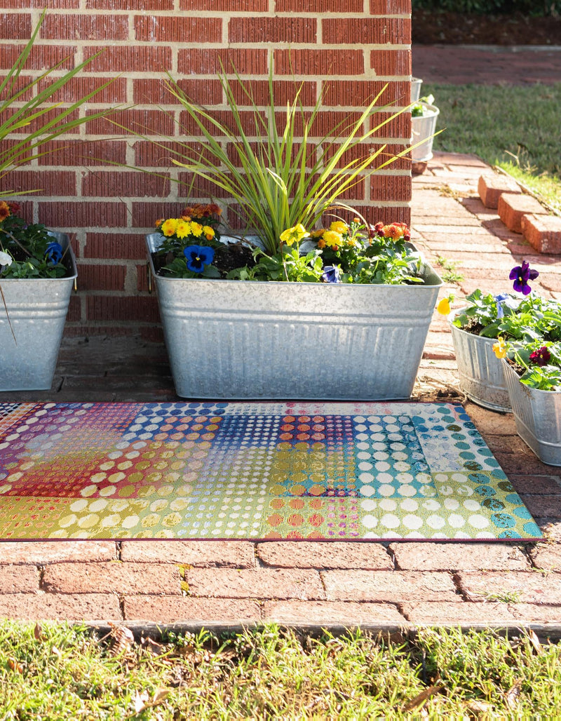 Urban Terrace Collection Area Rug - Atrium Runner Multi lifestyle 21
