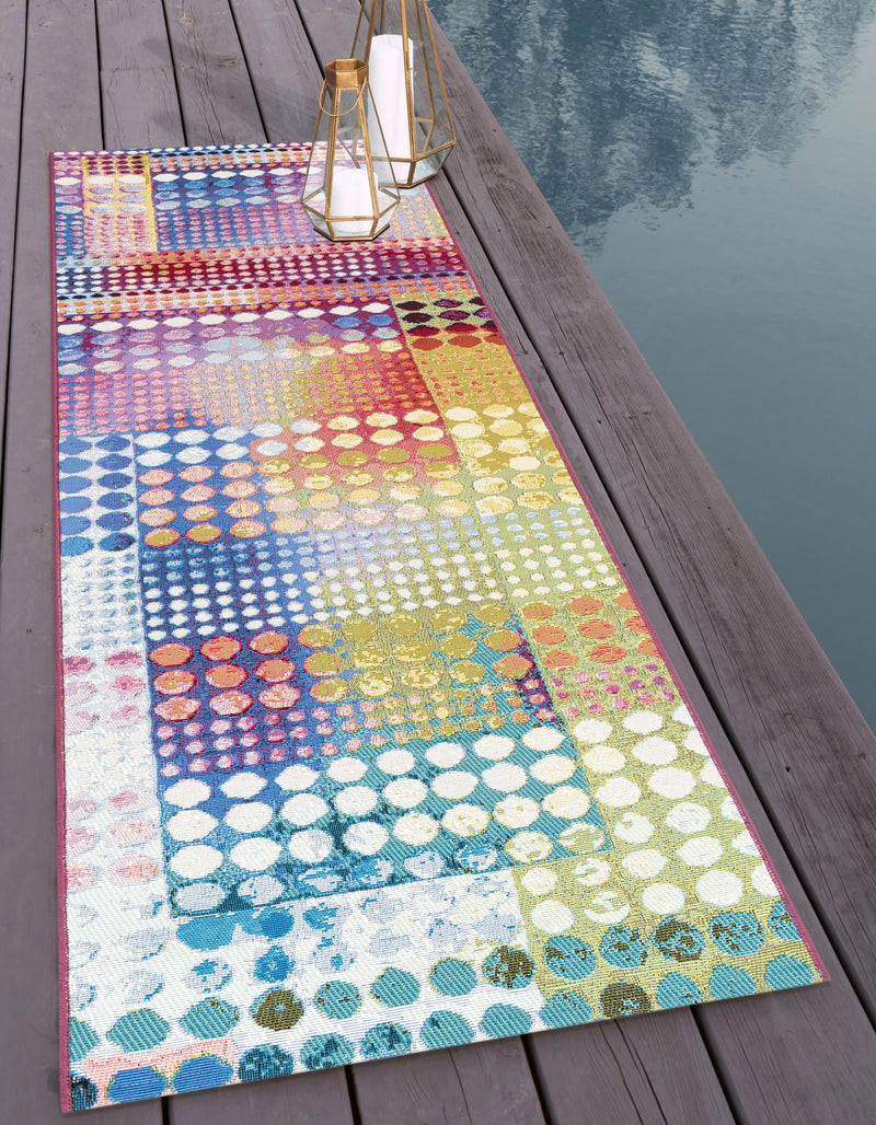 Urban Terrace Collection Area Rug - Atrium Runner Multi lifestyle 27