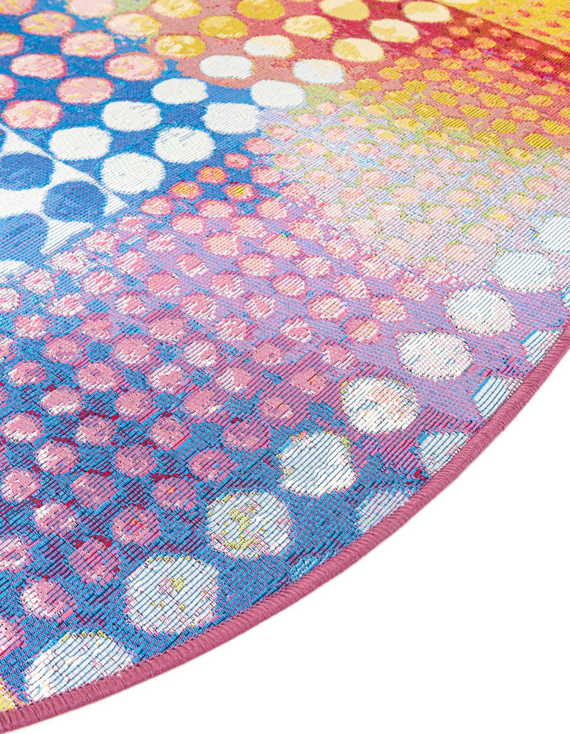 Urban Terrace Collection Area Rug - Atrium Round Multi lifestyle 6