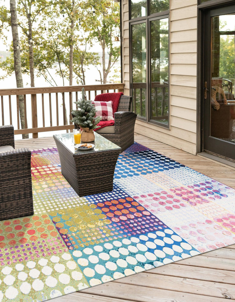 Urban Terrace Collection Area Rug - Atrium Square Multi lifestyle 16