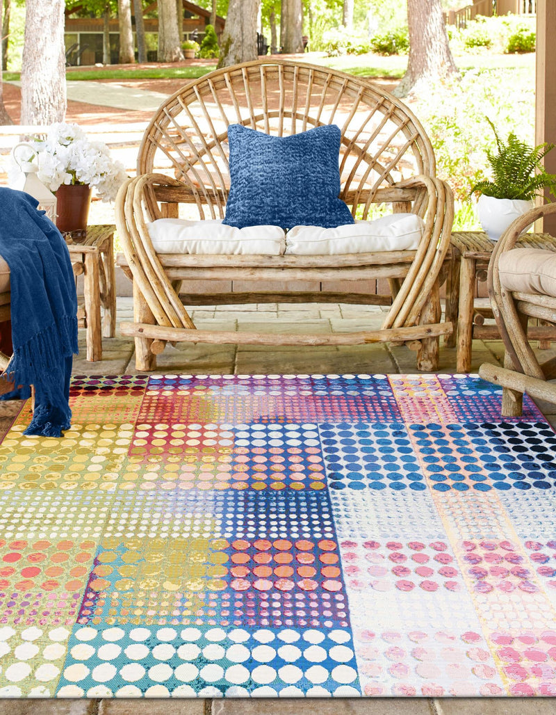 Urban Terrace Collection Area Rug - Atrium Square Multi lifestyle 22